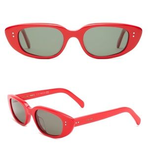 Celine | Accessories | Celine Oval Cat Eye Sunglasses In Red